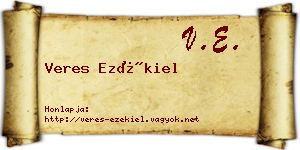 Veres Ezékiel névjegykártya
